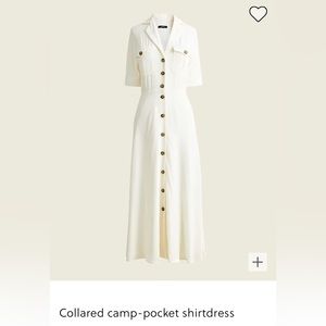 Really good condition J.Crew cream colored shirtdress